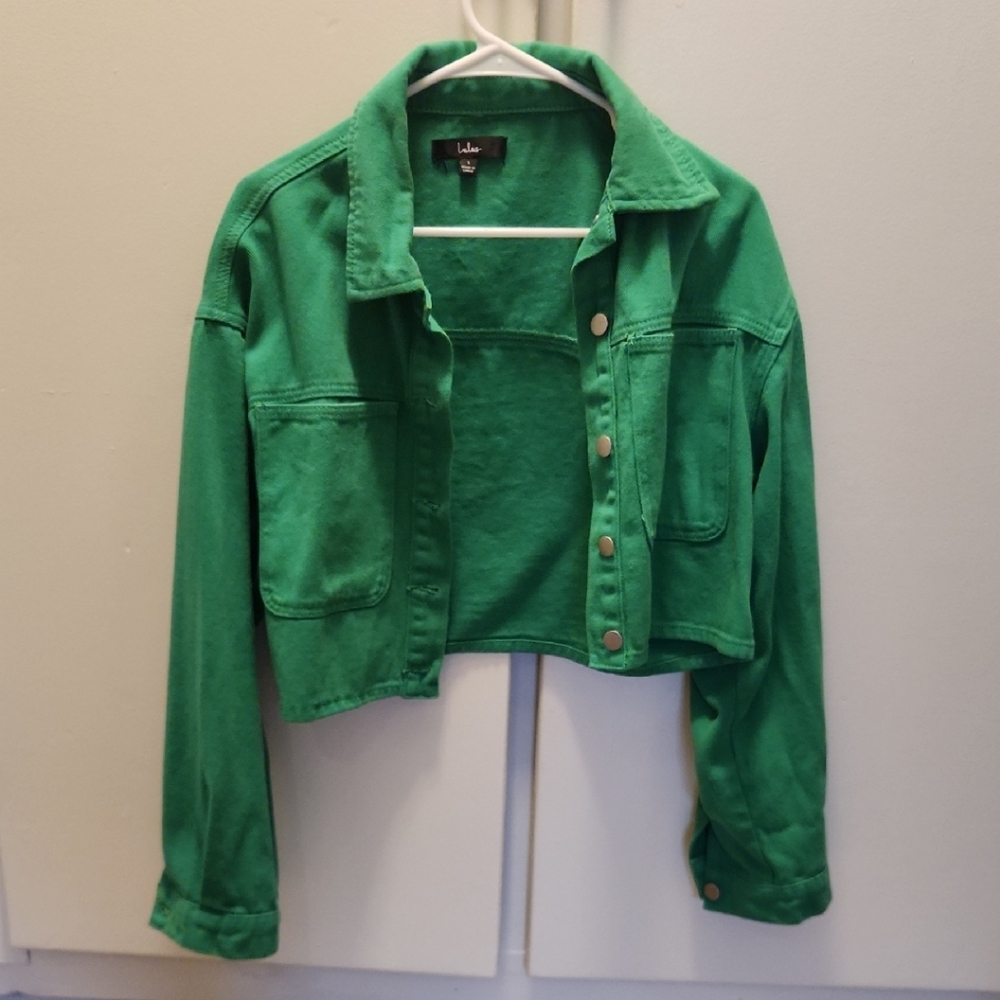 Lulus Vibrant Green Jean Jacket